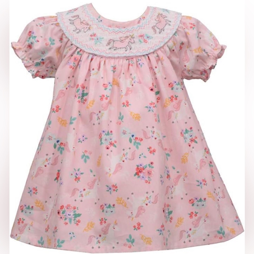 Bonnie Jean Pink Floral Kids Nightgown